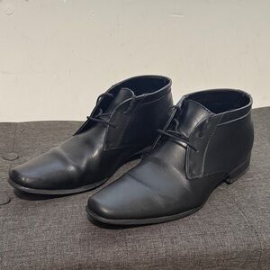Calvin Klein Black Leather Chukka Boots